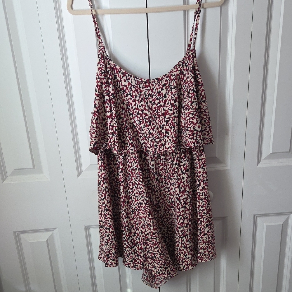 SHEIN Pink and Black Leopard Print Romper